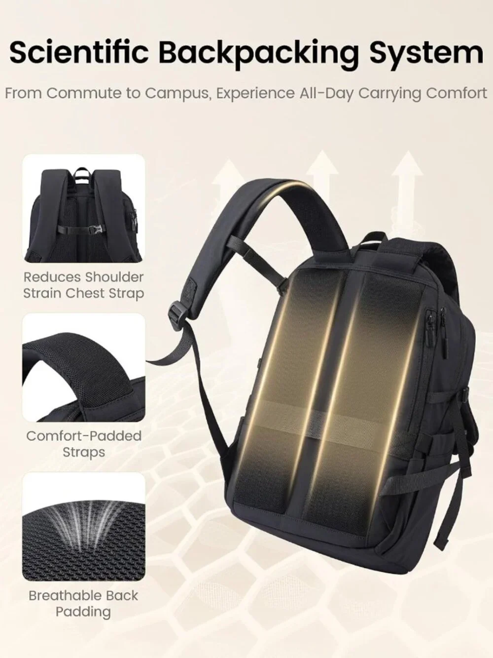 Stylish Women's Laptop Backpack with Tumbler Holder | Work & Travel Bag